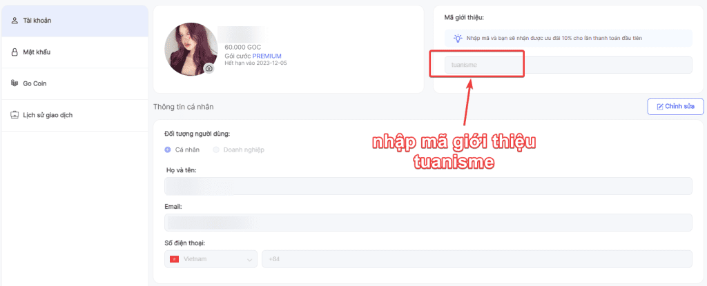 Mục cá nhân - Gostream