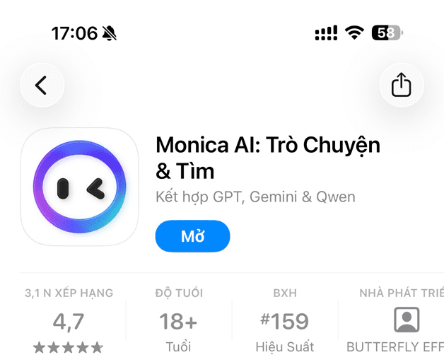 5.1. Cách tải Monica AI trên iOS (iPhone & iPad)