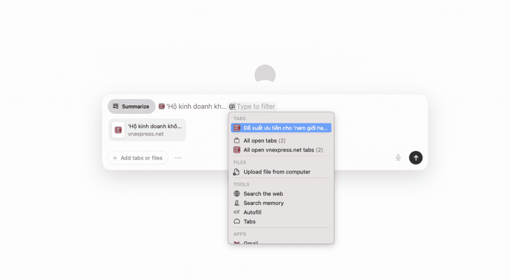 2.2. Khả năng hiểu ngữ cảnh đa tab qua @-mention